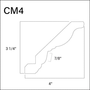 Insert Crown Molding 4" APEX Cabinetry