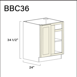 Milkshake White Base Blind Corner Cabinet - 36" W x 34.5" H x 24" D