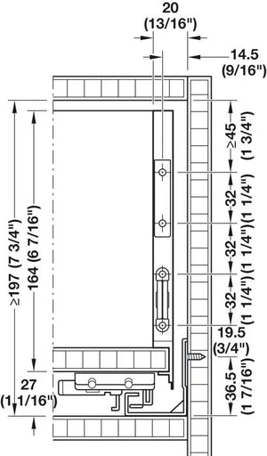 Drawer Set, Häfele Matrix Box Slim A Hardware and Cabinets