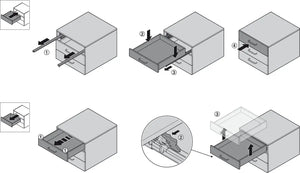 Drawer Set, Häfele Matrix Box Slim A Hardware and Cabinets