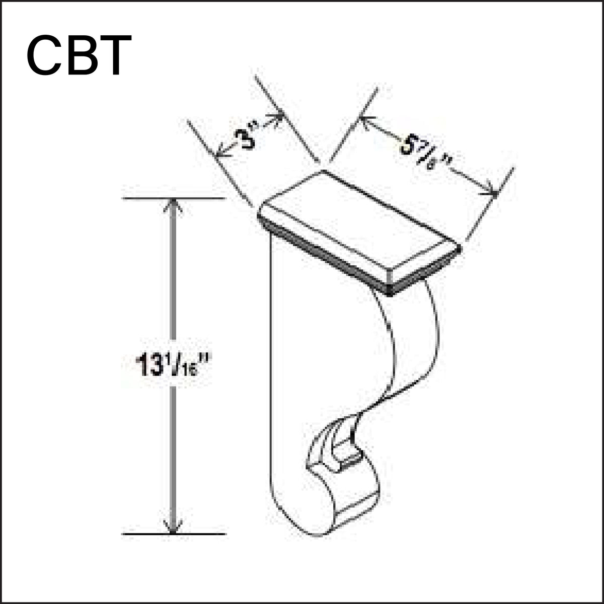 Classic Corbel 3" x 13 1/16" x 5 7/8"