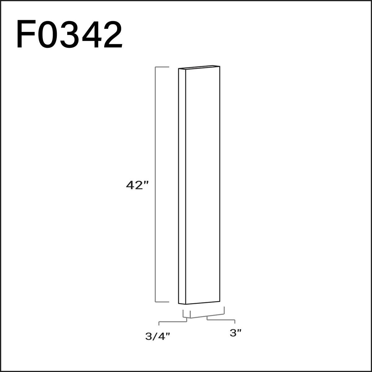 Wall Filler 3" W x 42" L