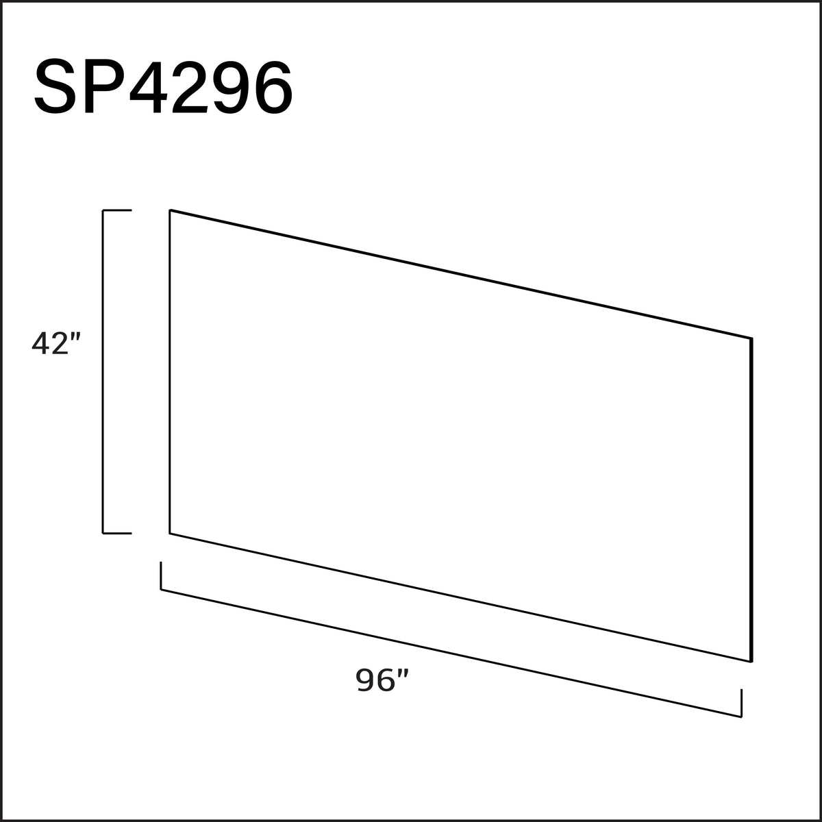 Skin Panel 42" W x 96" L - Back Side Finish of the Island &amp; Peninsula