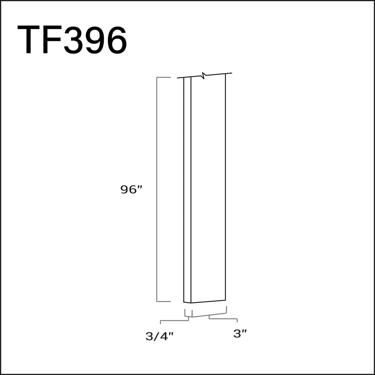 Tall Filler 3"W x 96"L