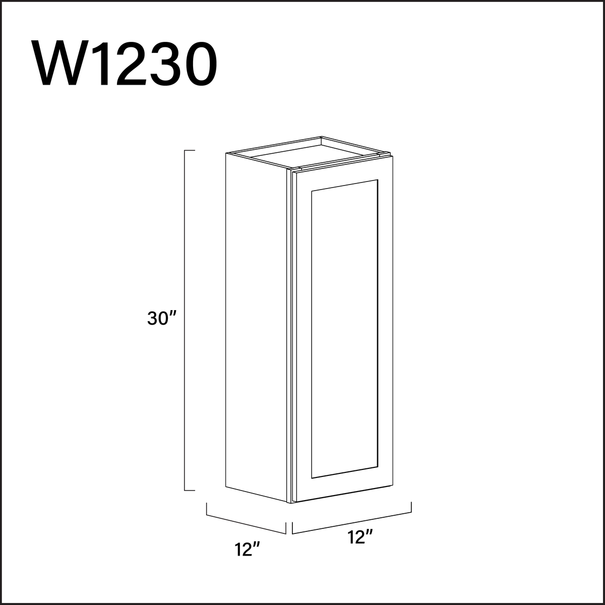 Revival White Antique Single Door Wall Cabinet - 12" W x 30" H x 12" D