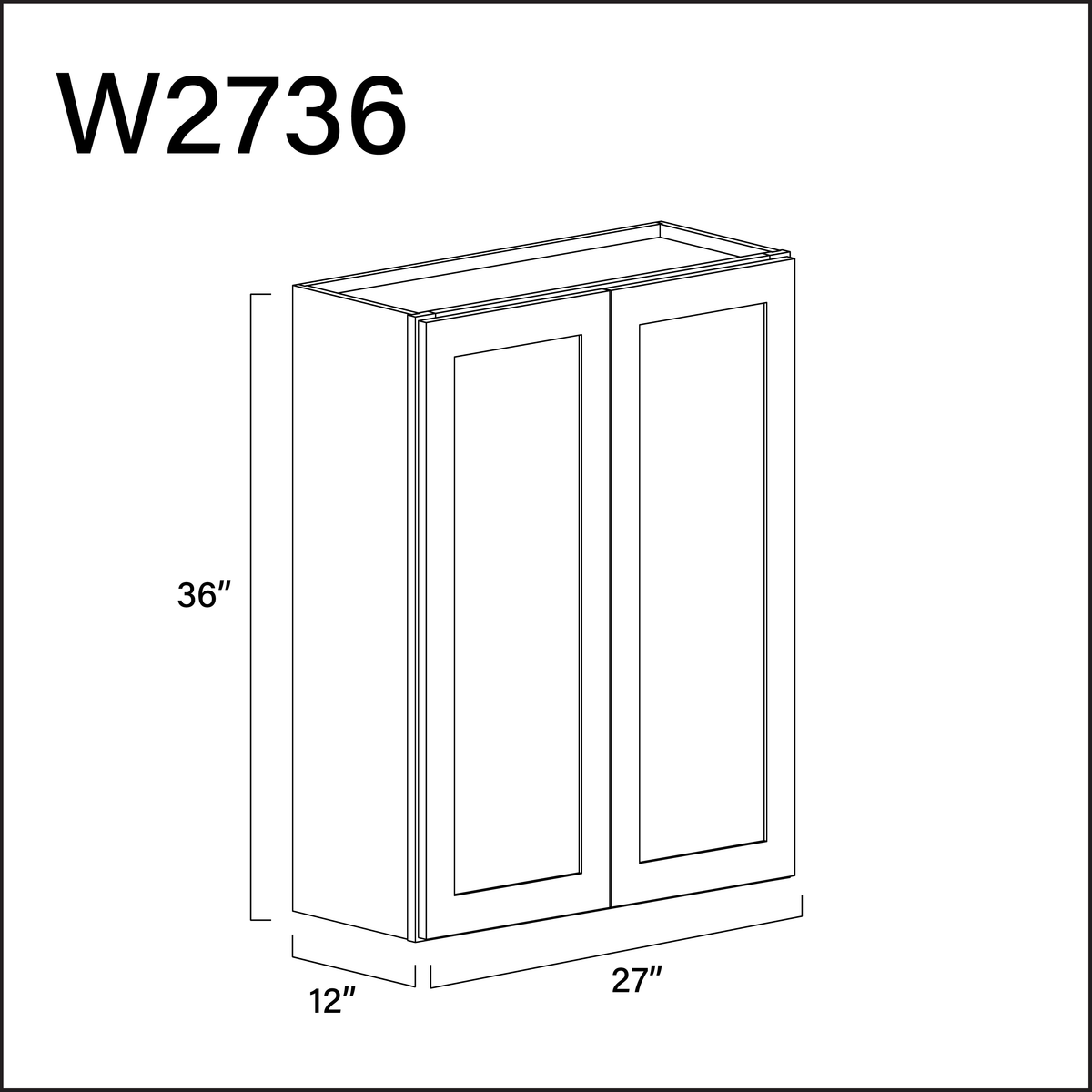Revival White Antique Double Door Wall Cabinet - 27" W x 36" H x 12" D
