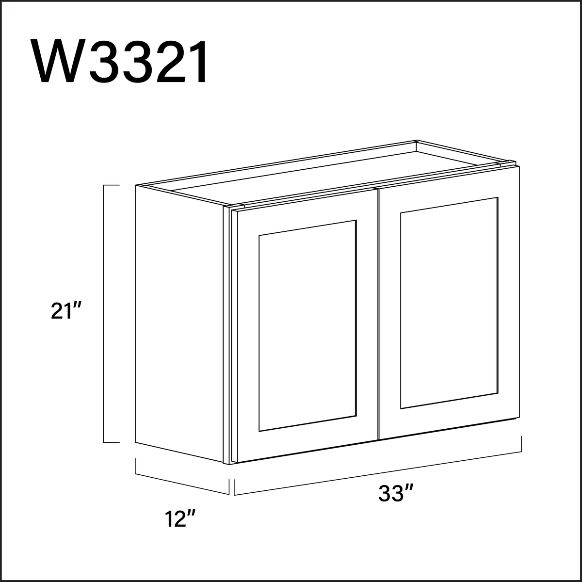 Revival White Antique Double Door Wall Cabinet - 33" W x 21" H x 12" D