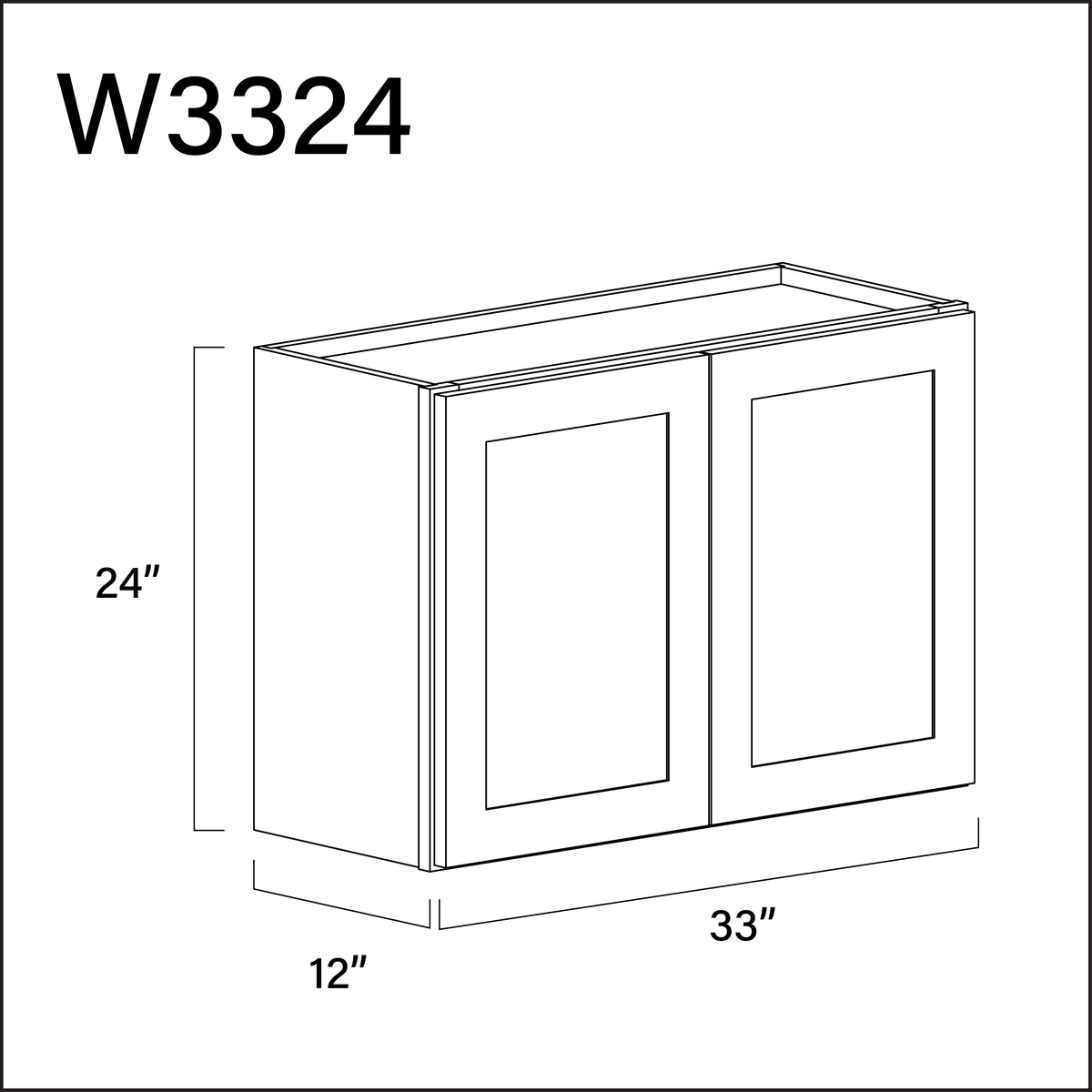 Revival White Antique Double Door Wall Cabinet - 33" W x 24" H x 12" D