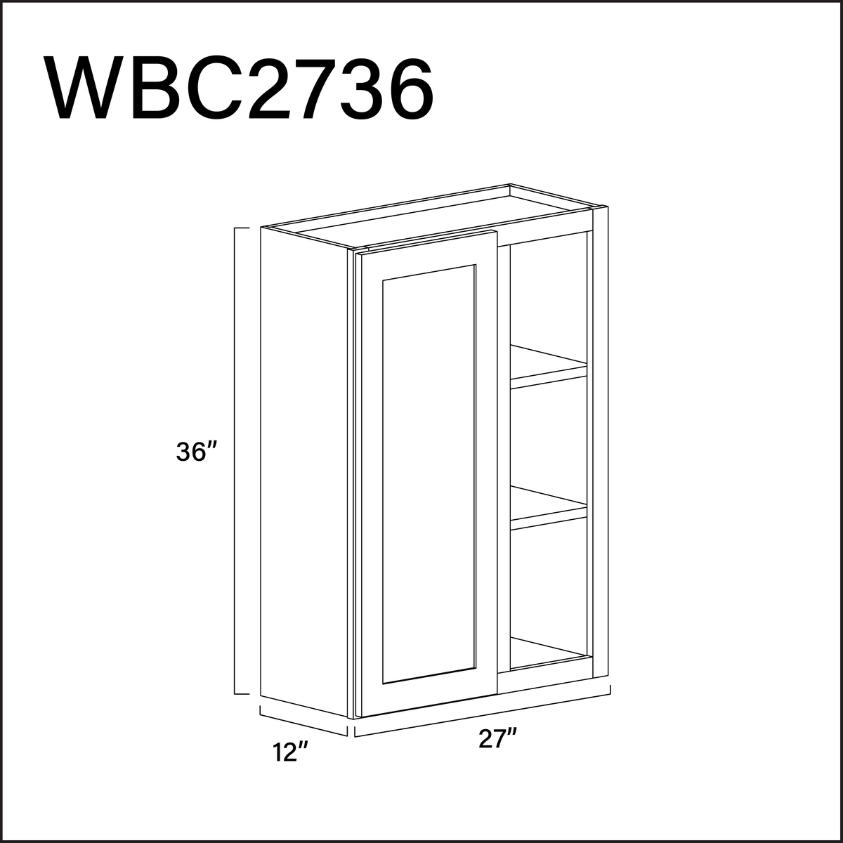 Revival White Antique Wall Blind Corner Cabinet - 27" W x 36" H x 12" D