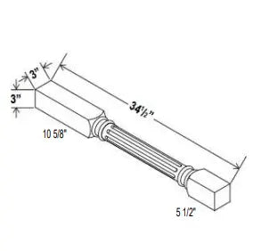 3 1/2” Decorative Leg Hardware and Cabinets