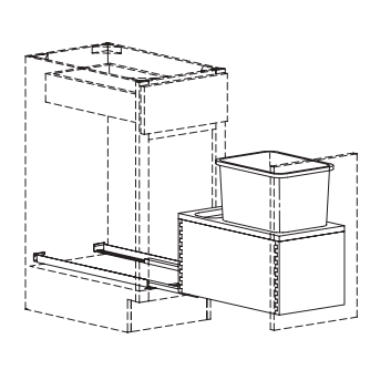Trash Pull Out Single Standard Base